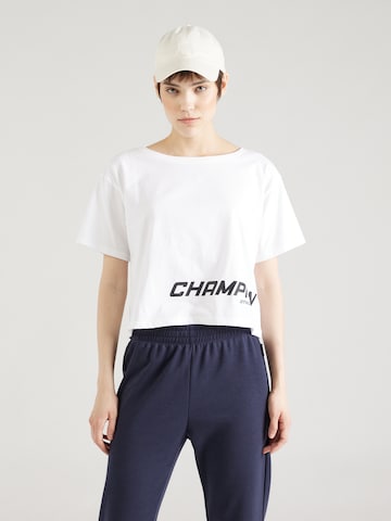 Champion Authentic Athletic Apparel Λειτουργικό μπλουζάκι σε λευκό: μπροστά