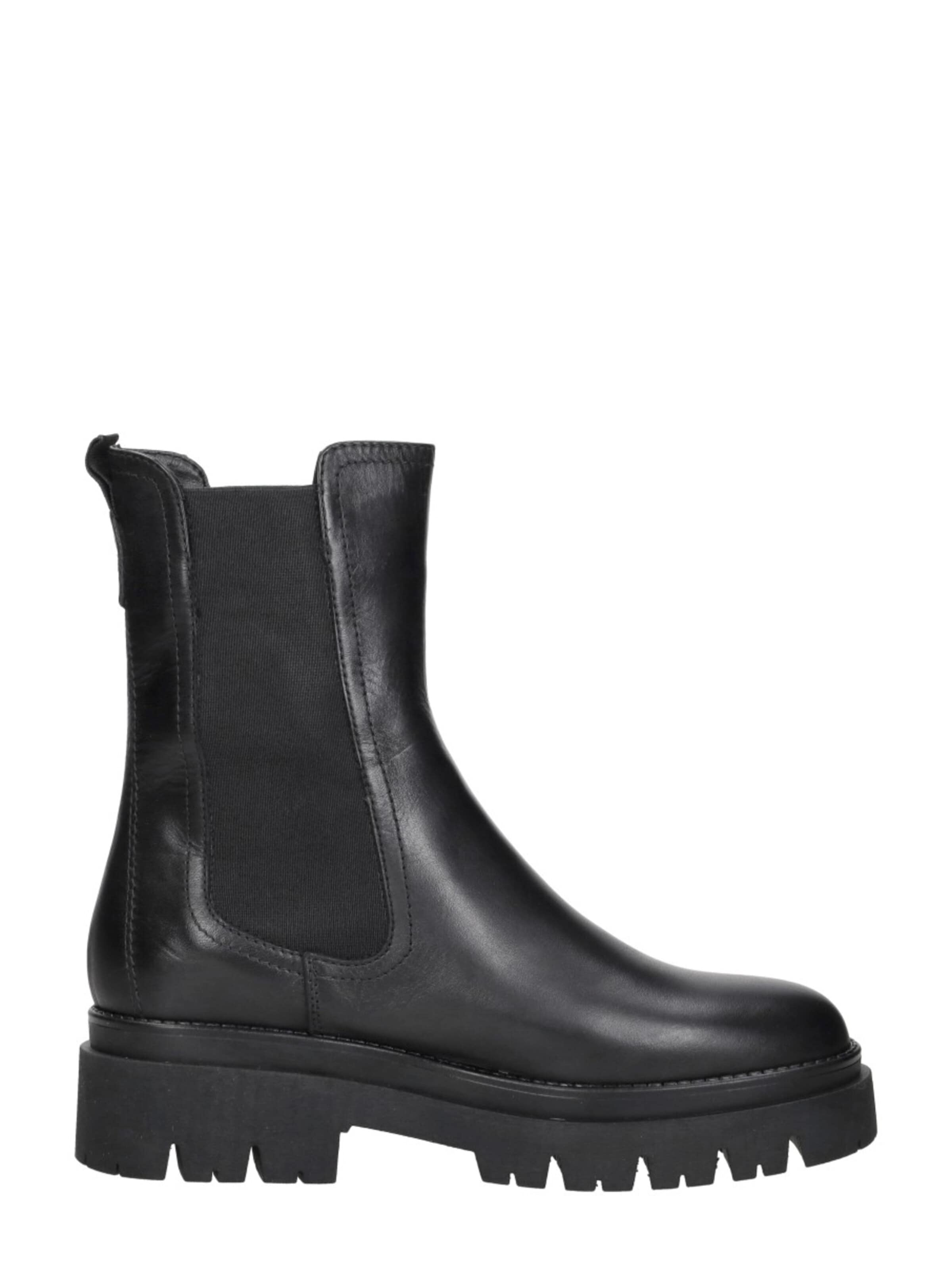 Tamaris Chelsea boots 'Enkellaarsjes Plat' in Zwart