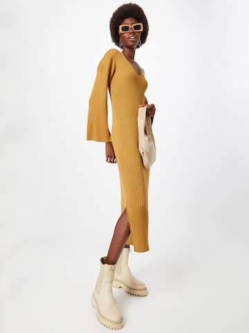 Lindex Knitted dress 'Sienna' in Yellow