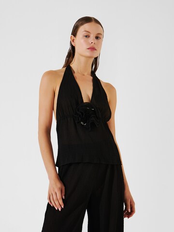 Karl Lagerfeld Tankini top in Black: front