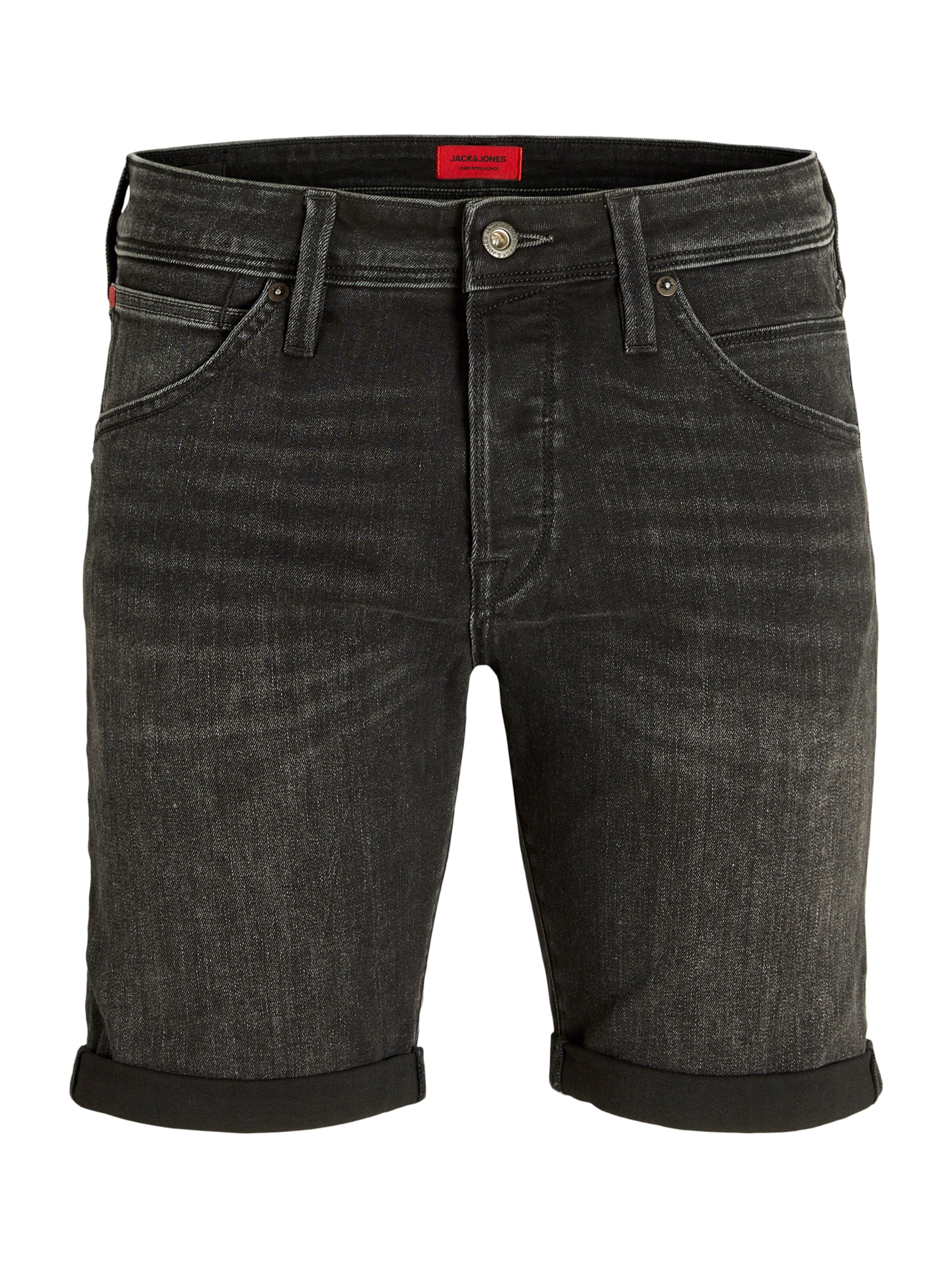 JACK & JONES Slimfit Farkut 'JWHRICK JJFOX' värissä musta: etupuoli