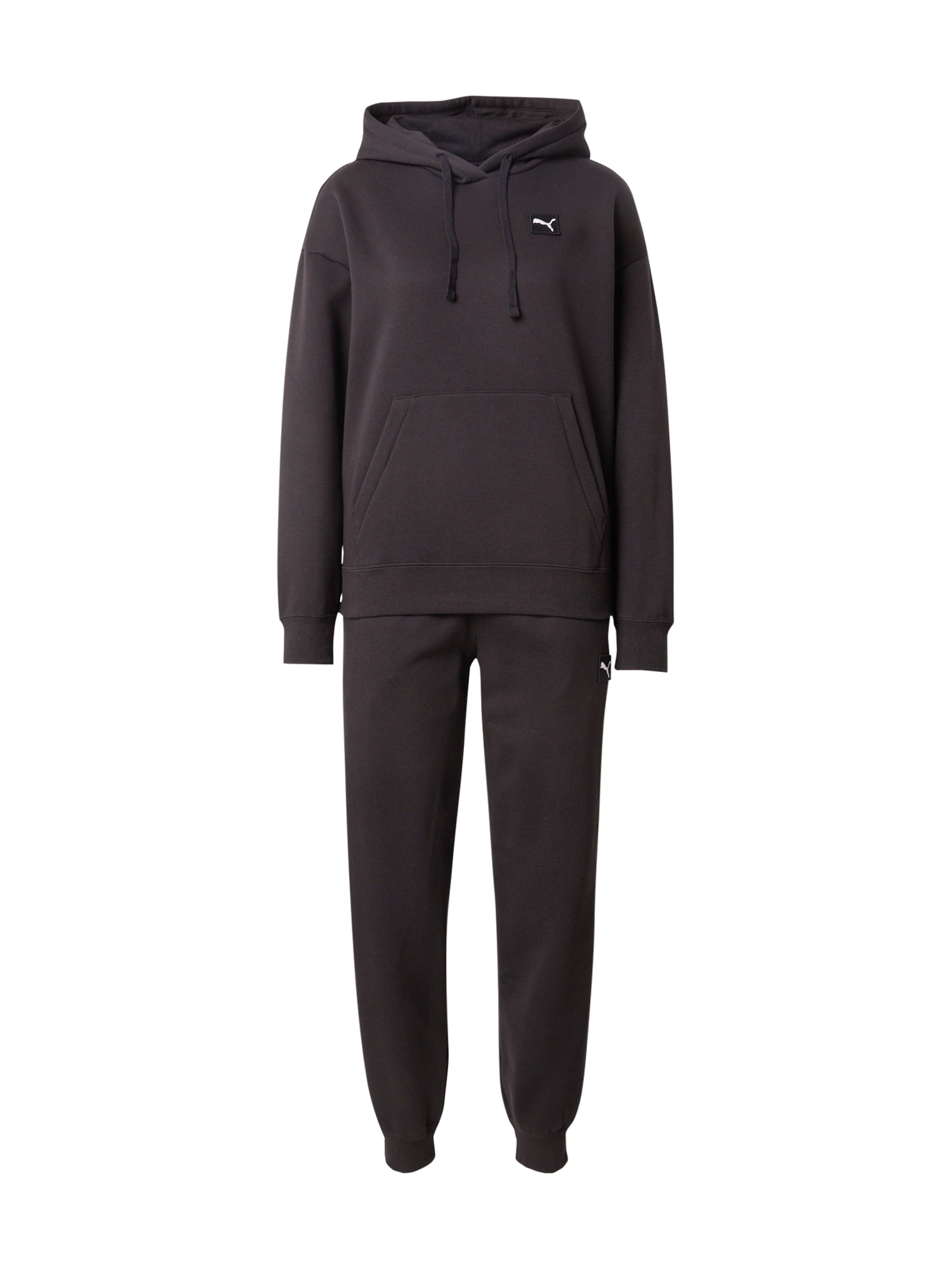 Costum de trening de la PUMA pe negru: față