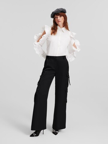 Regular Pantalon cargo Karl Lagerfeld en noir