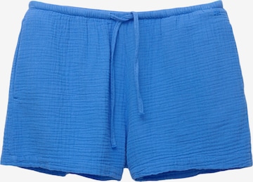 Regular Pantaloni de la Pull&Bear pe albastru: față