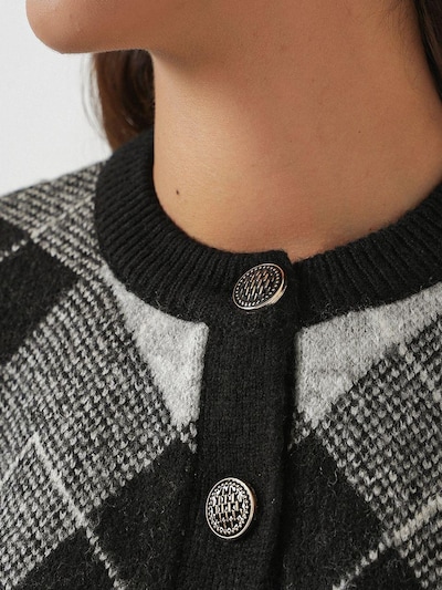 Bigdart Knit Cardigan in Black / White, Item view