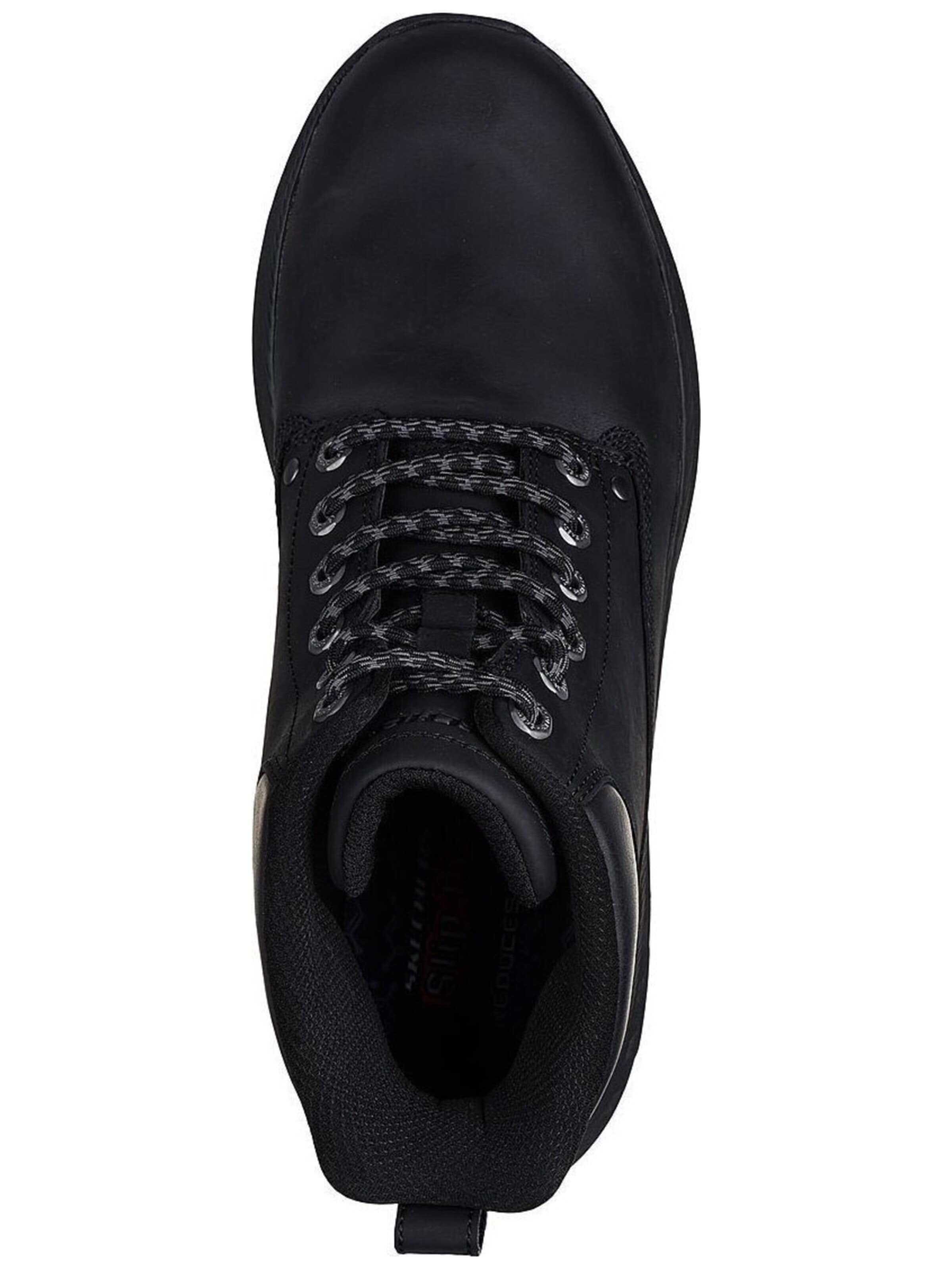 SKECHERS Gležnarji z vezalkami 'Pollard - Waylon' | črna barva