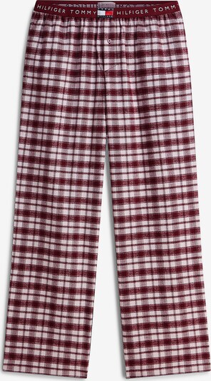 Tommy Hilfiger Underwear Hose 'Heritage' in XS in burgunder / weiß, Produktansicht