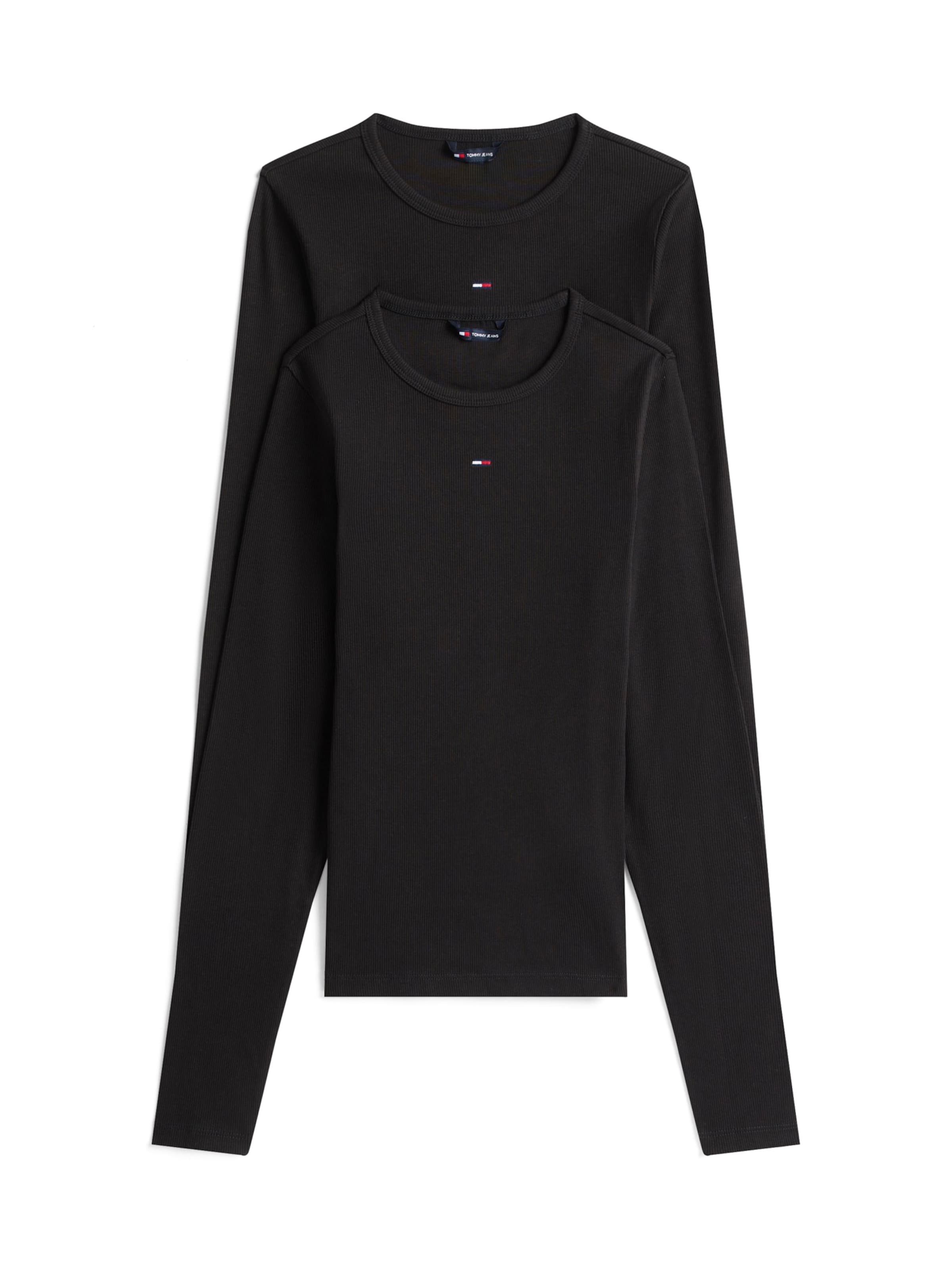 juoda Tommy Jeans Marškinėliai 'ESSENTIAL': priekis