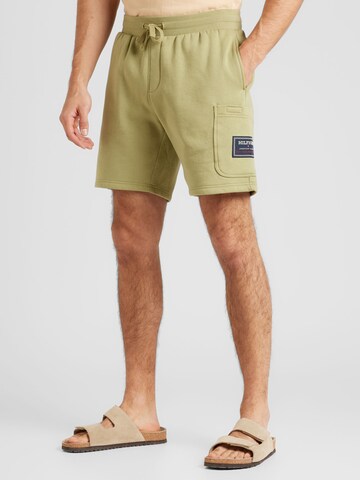 TOMMY HILFIGER Regular Broek in Groen: voorkant