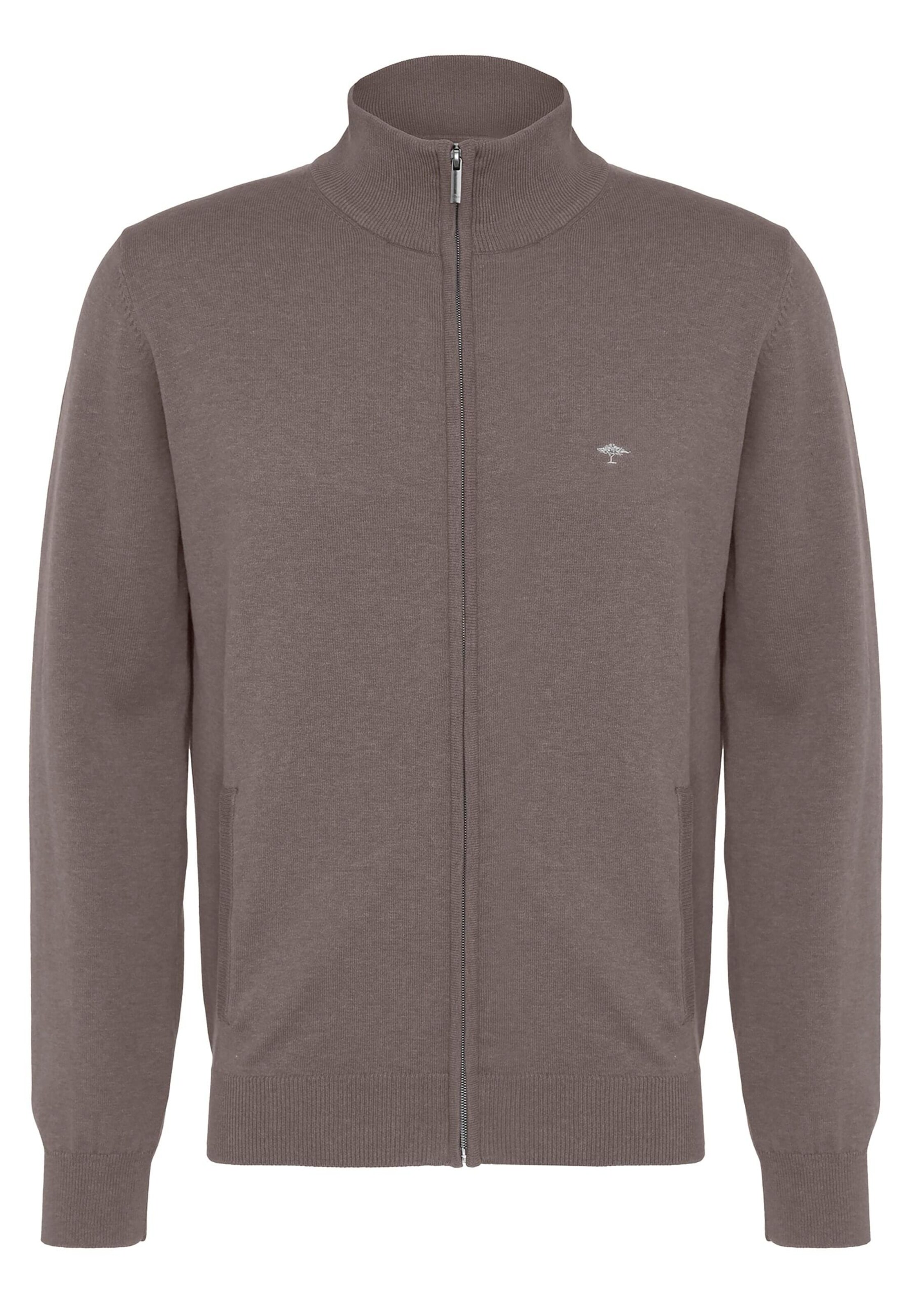 FYNCH-HATTON Πλεκτή ζακέτα σε καφέ: μπροστά