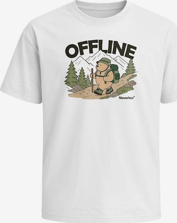 Neverless Shirt 'Hike Adventure Bear' in White: front