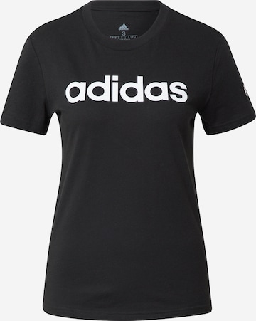 ADIDAS SPORTSWEAR Koszulka 'Essentials  Logo' w kolorze czarny: przód