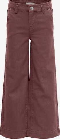 KIDS ONLY Wide leg Trousers 'New Brook' in Brown: front