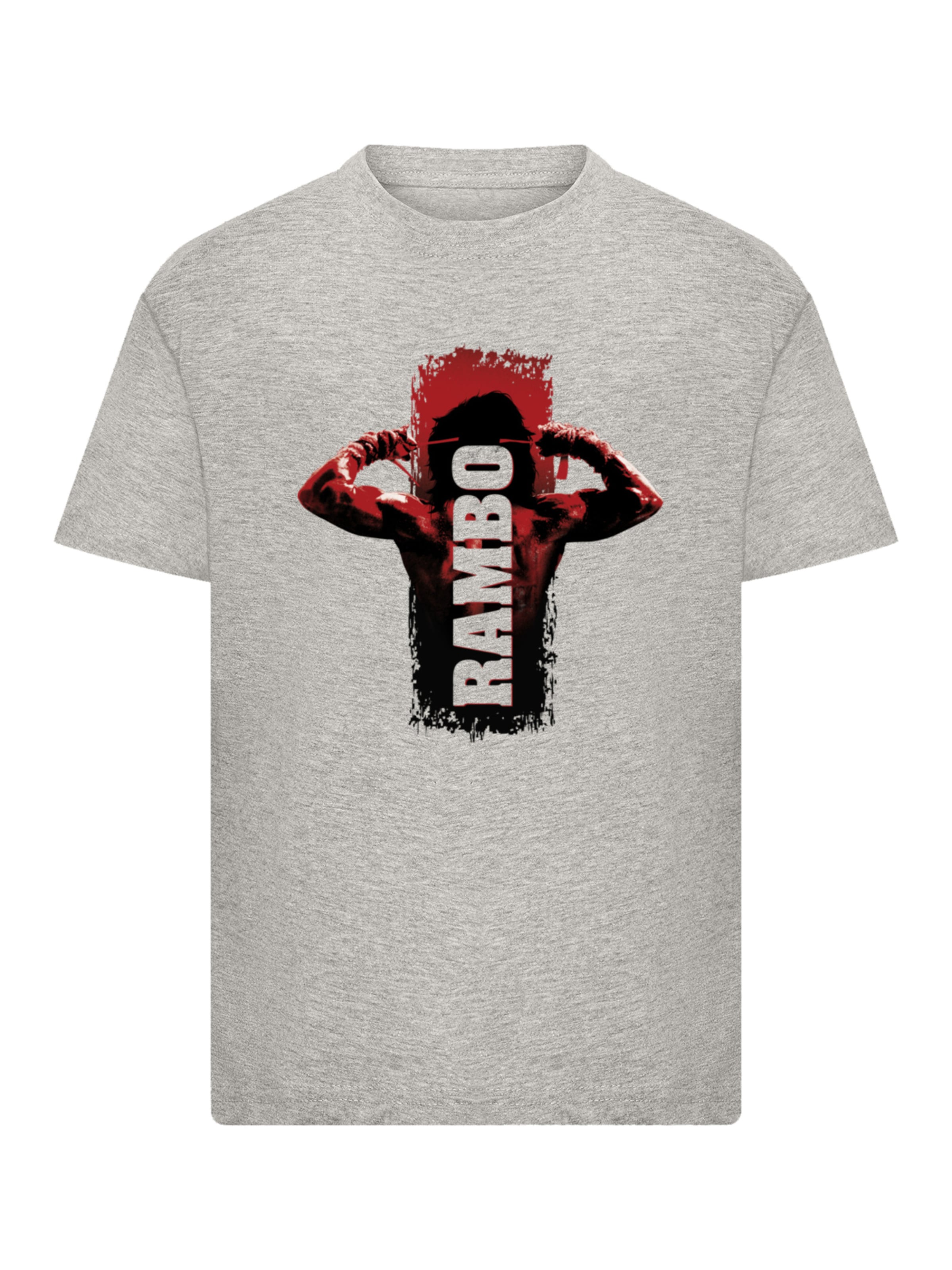 T-Shirt 'Rambo III Tying Sweatband' F4NT4STIC en gris : devant