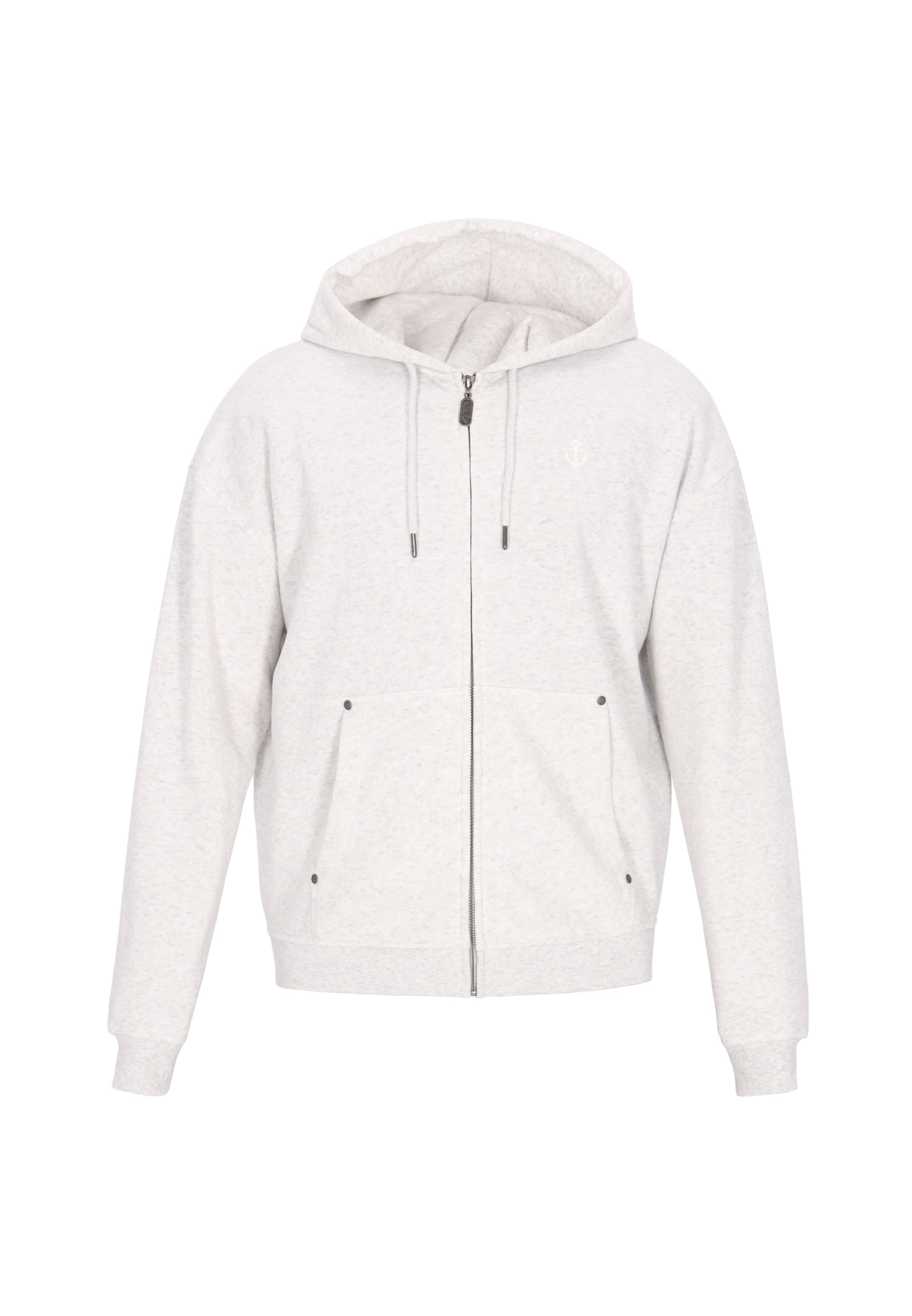 Veste de survêtement DreiMaster Vintage en blanc : devant