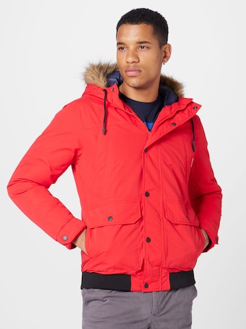 JACK & JONES Winter jacket 'Winner' in Red: front