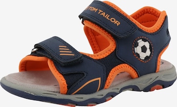 TOM TAILOR Buty otwarte w kolorze niebieski: przód