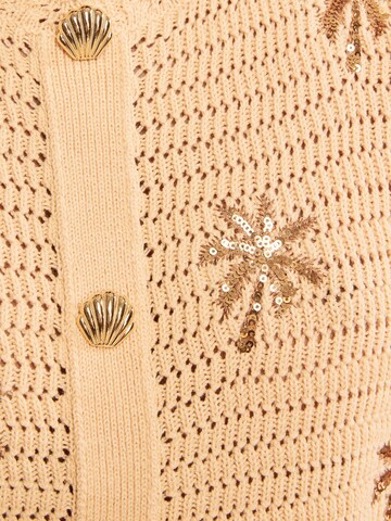 Gilet in maglia di love & roses in beige