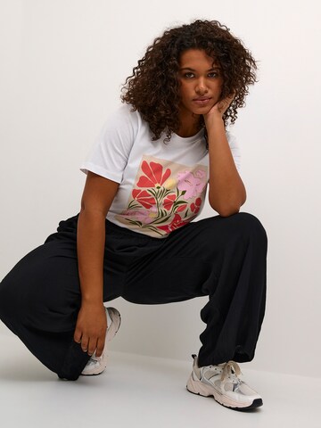 KAFFE CURVE T-Shirt in Weiß