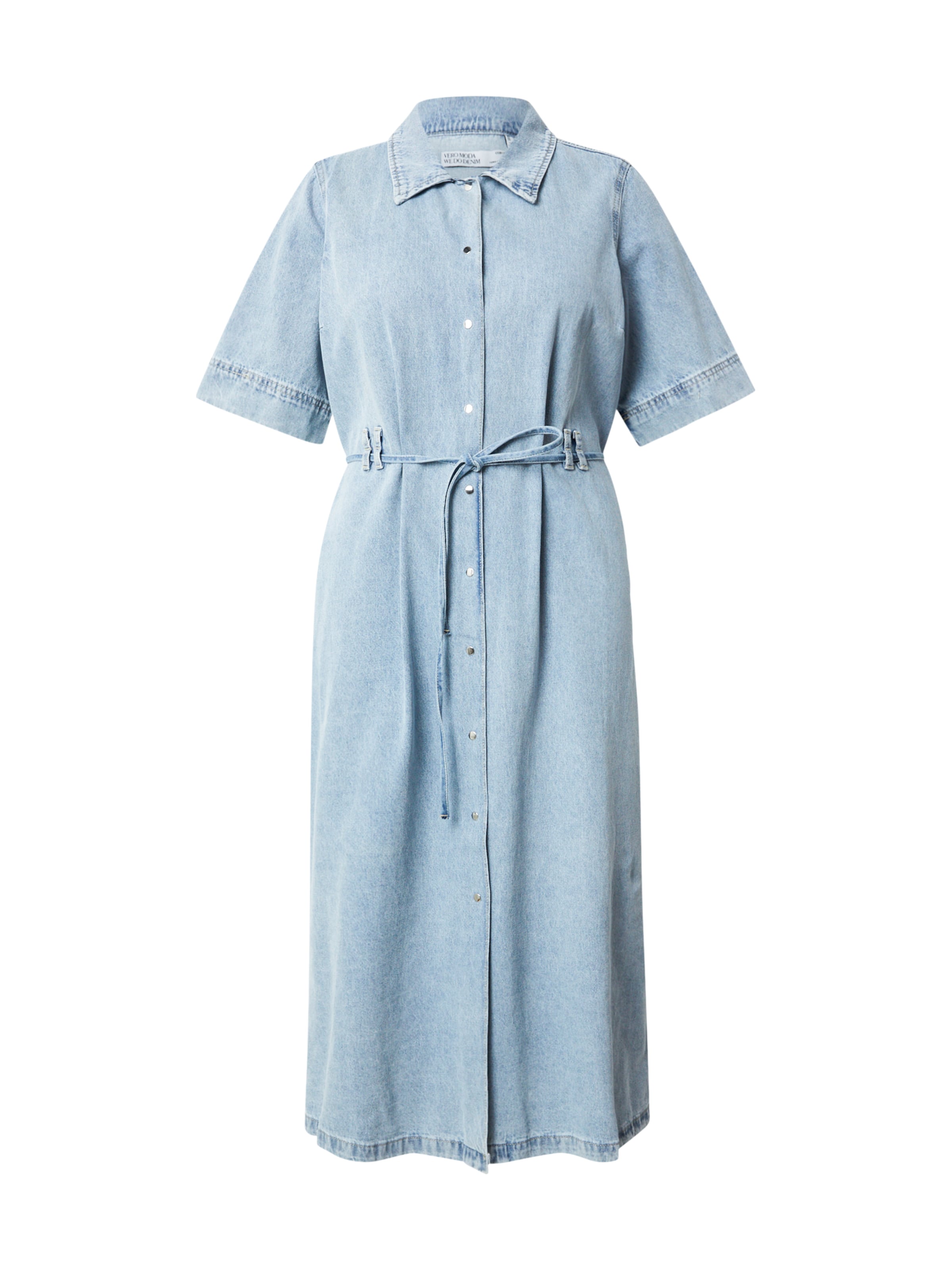 Robe-chemise 'VMCMelinda' Vero Moda Curve en bleu : devant