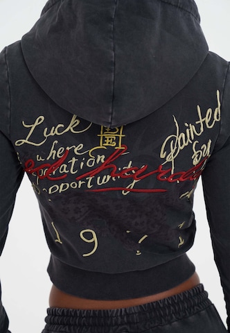 Ed Hardy Ζακέτα φούτερ 'Flaming Tiger' σε μαύρο