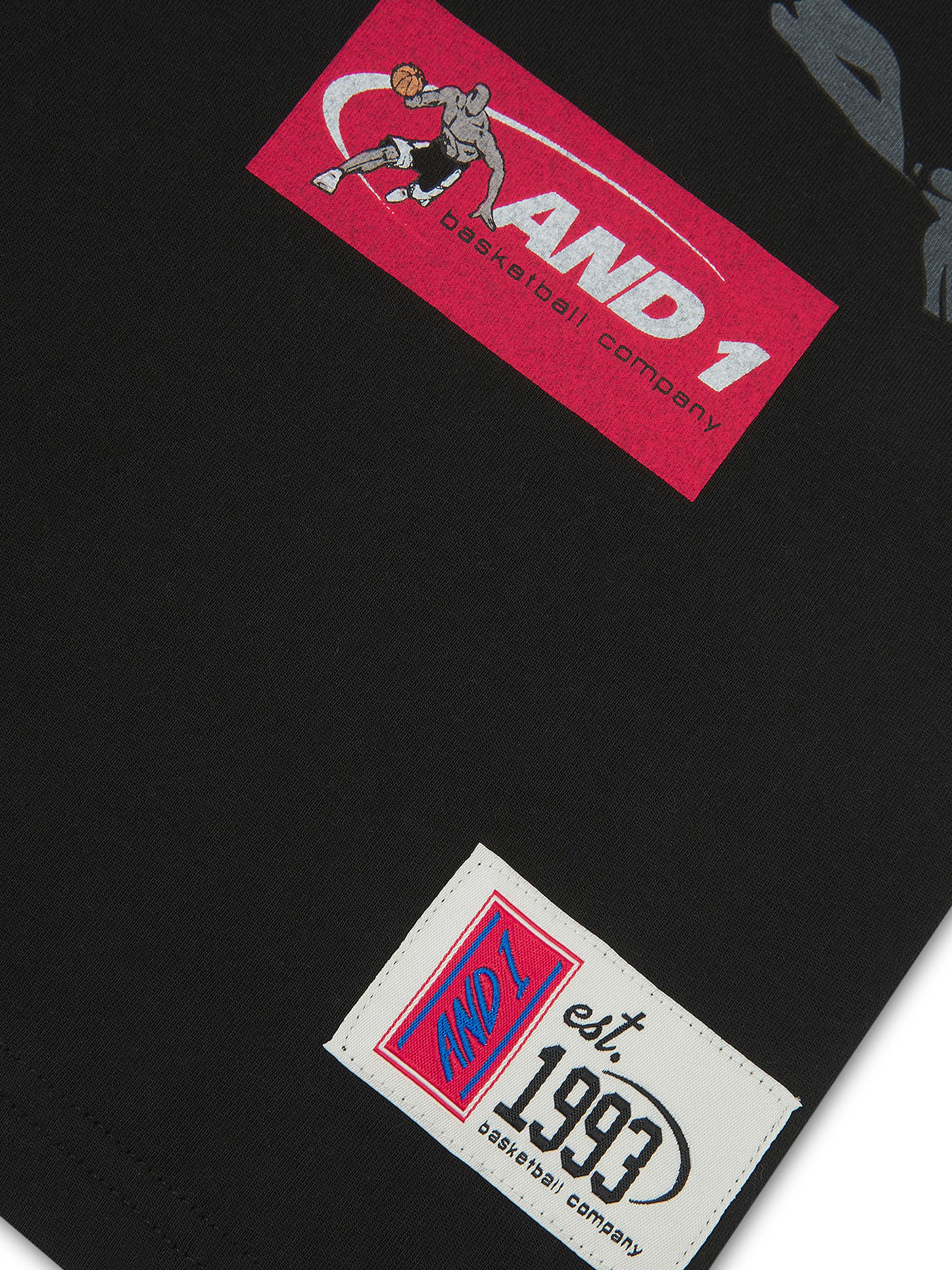 AND1 T-Shirt in Schwarz