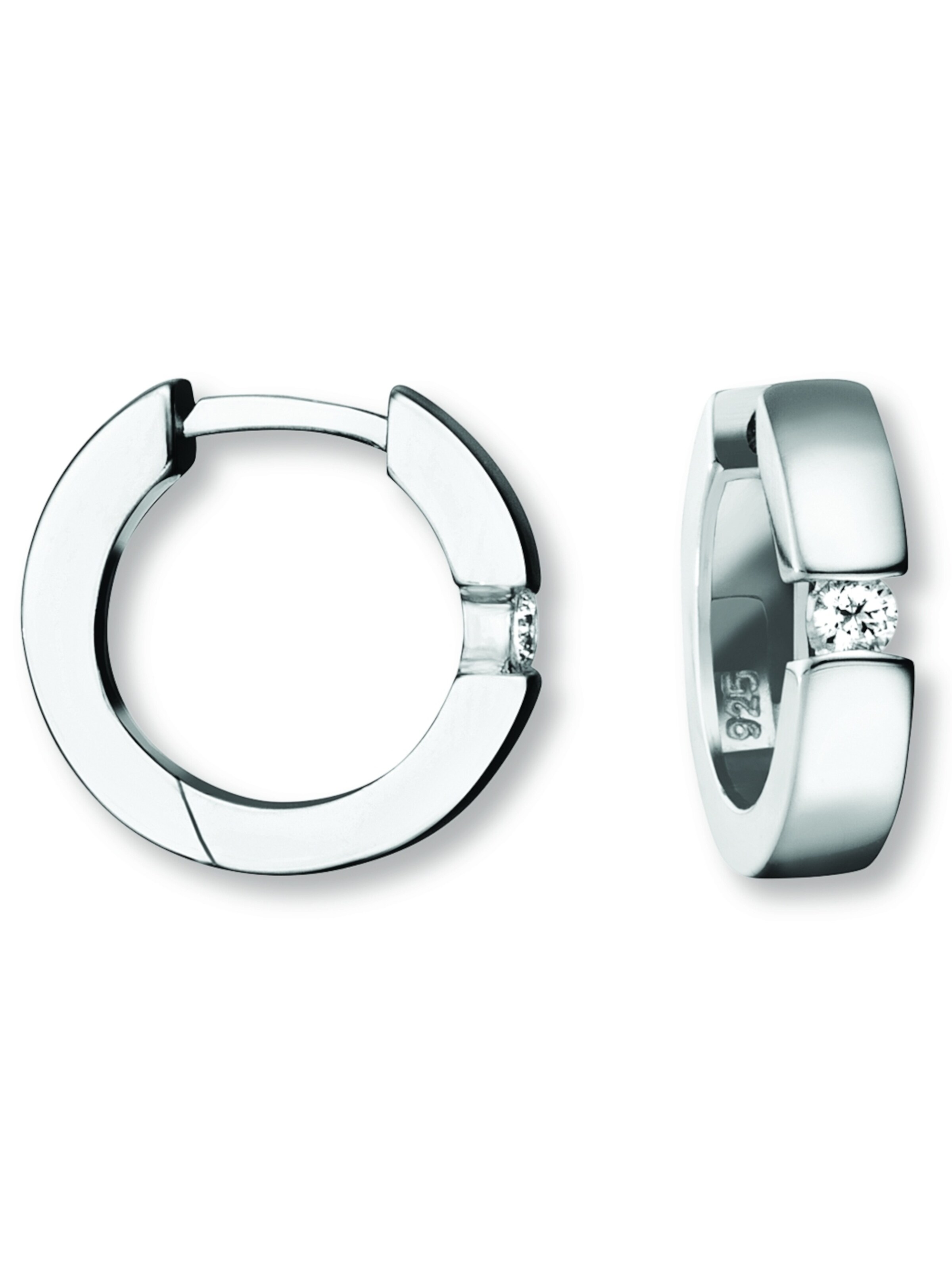 ONE ELEMENT Ohrringe in Silber: Vorderseite