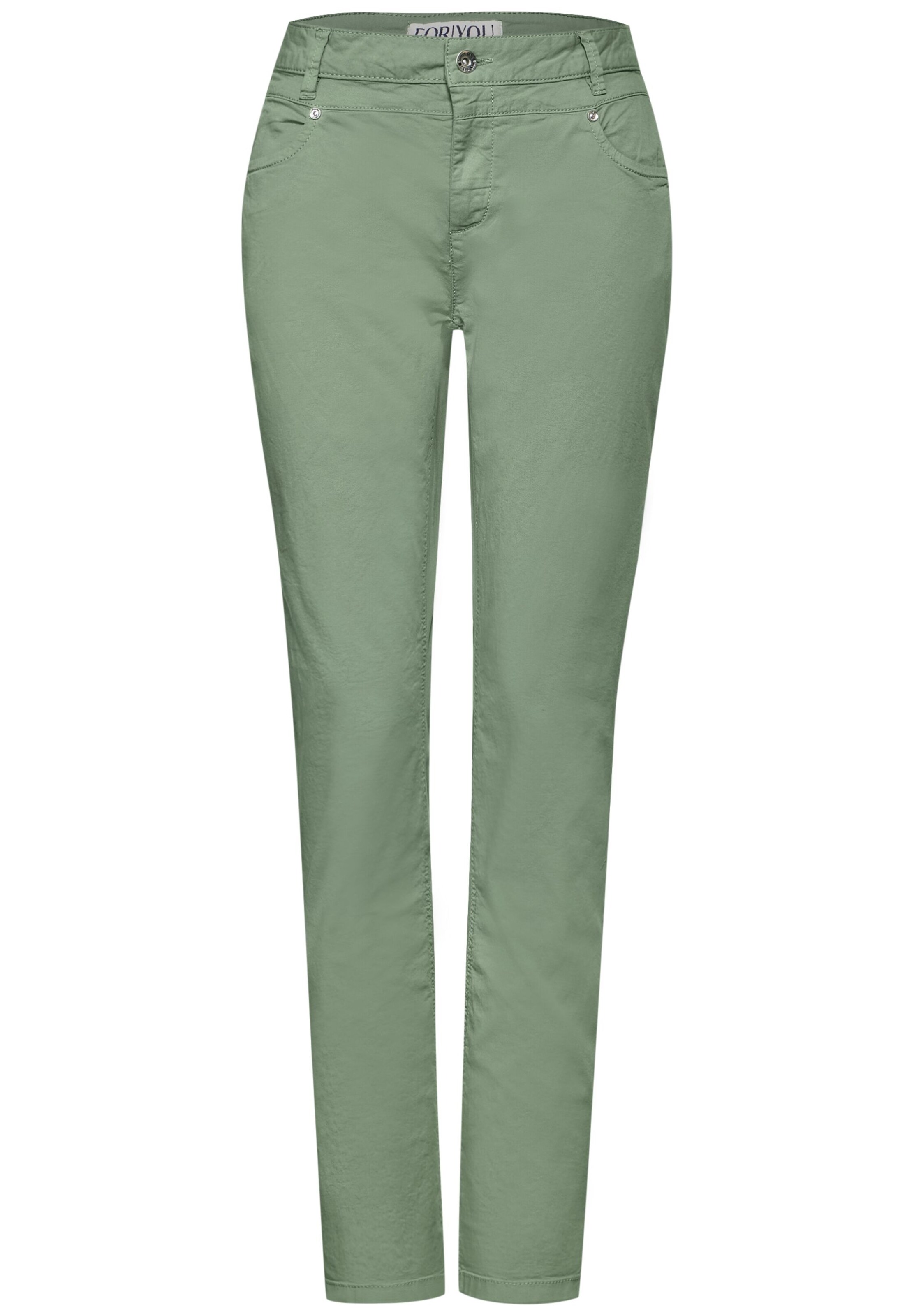 STREET ONE Regular Hose in Grün: Vorderseite