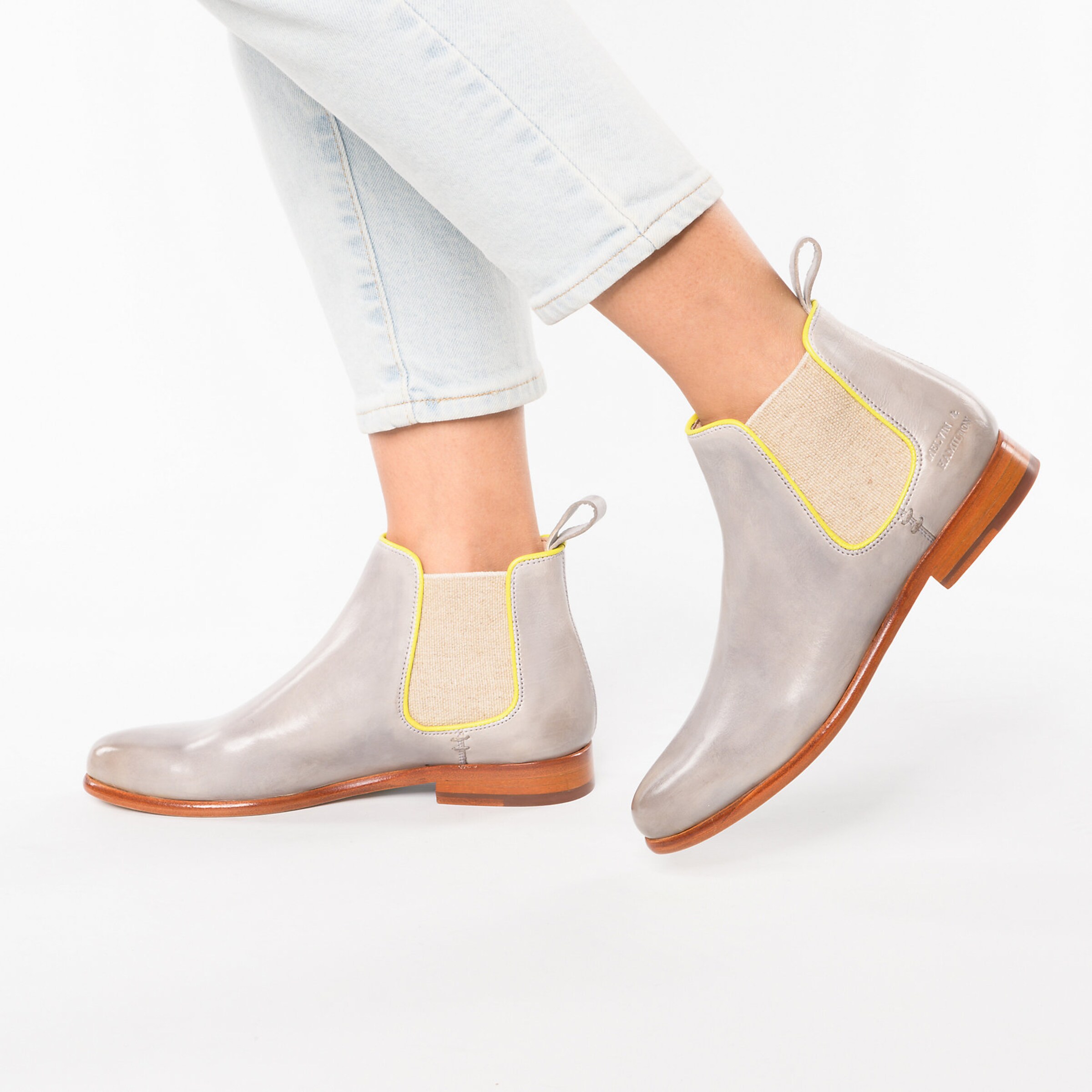 Frauen Stiefeletten MELVIN & HAMILTON Chelsea Boots ' Selina' in Hellgrau - PJ29337 Frauen Stiefeletten MELVIN & HAMILTON Chelsea Boots ' Selina' in Hellgrau - PJ29337