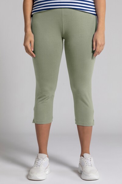 Ulla Popken Pantalon en kaki, Vue avec modèle