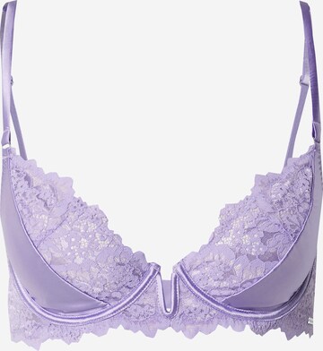 Lindex Bralette Bra 'Lydia' in Purple: front