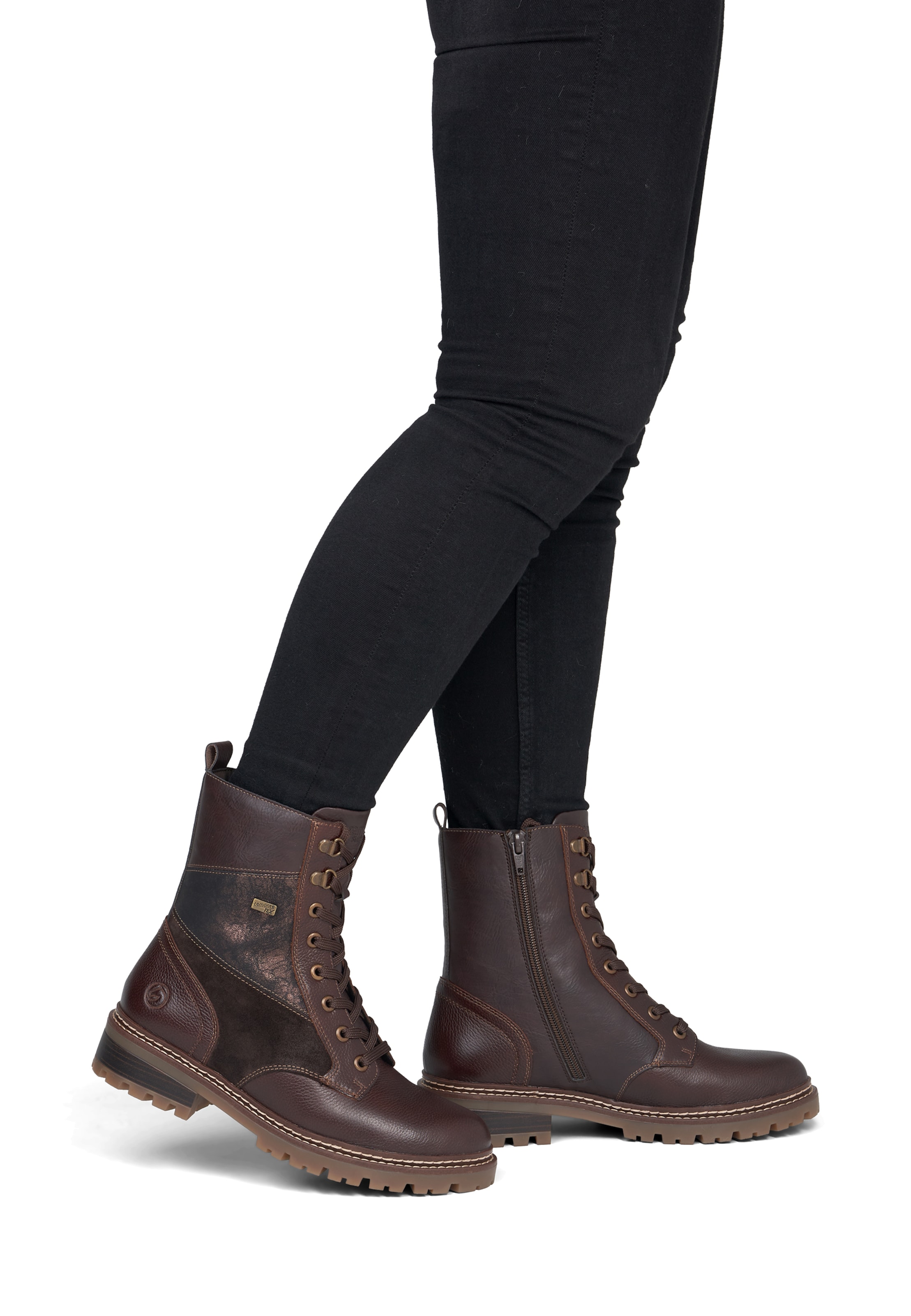 Bottines à lacets ' D0B84 ' REMONTE en marron : devant