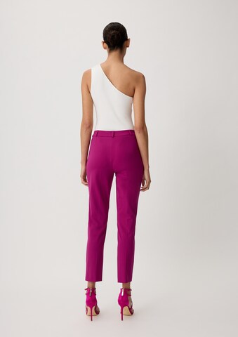 COMMA Slim fit Trousers in Purple