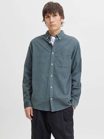 JACK & JONES Regular fit Button Up Shirt 'JJECLASSIC' in Blue: front