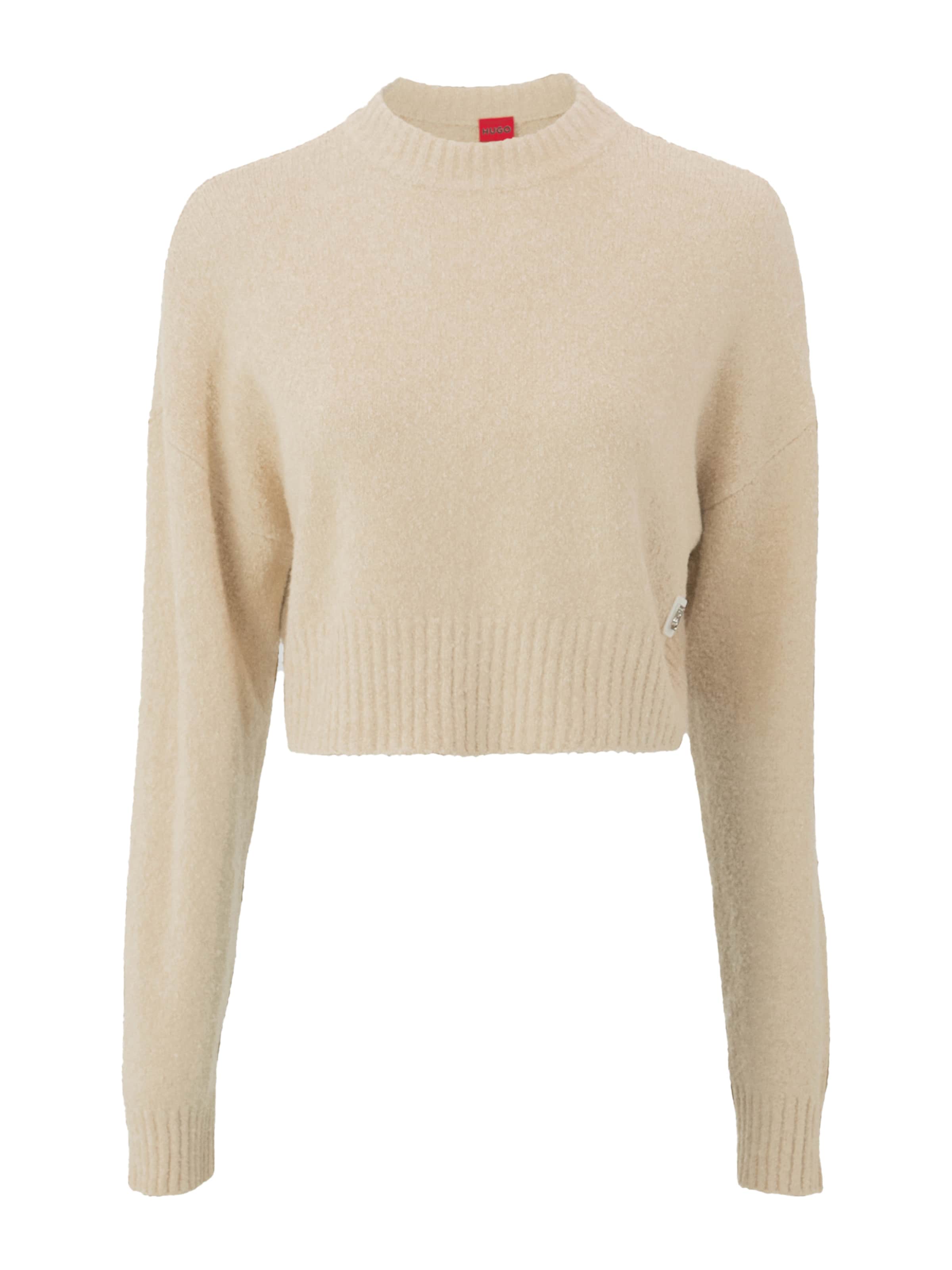 HUGO Sweter &#x27;Sellen&#x27; w kolorze beżowy: przód