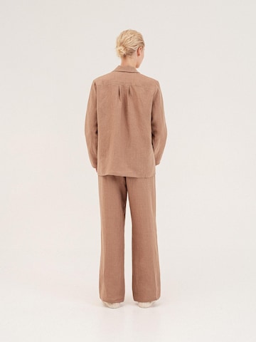 AmourLinen - Pijama 'Nightly' en marrón