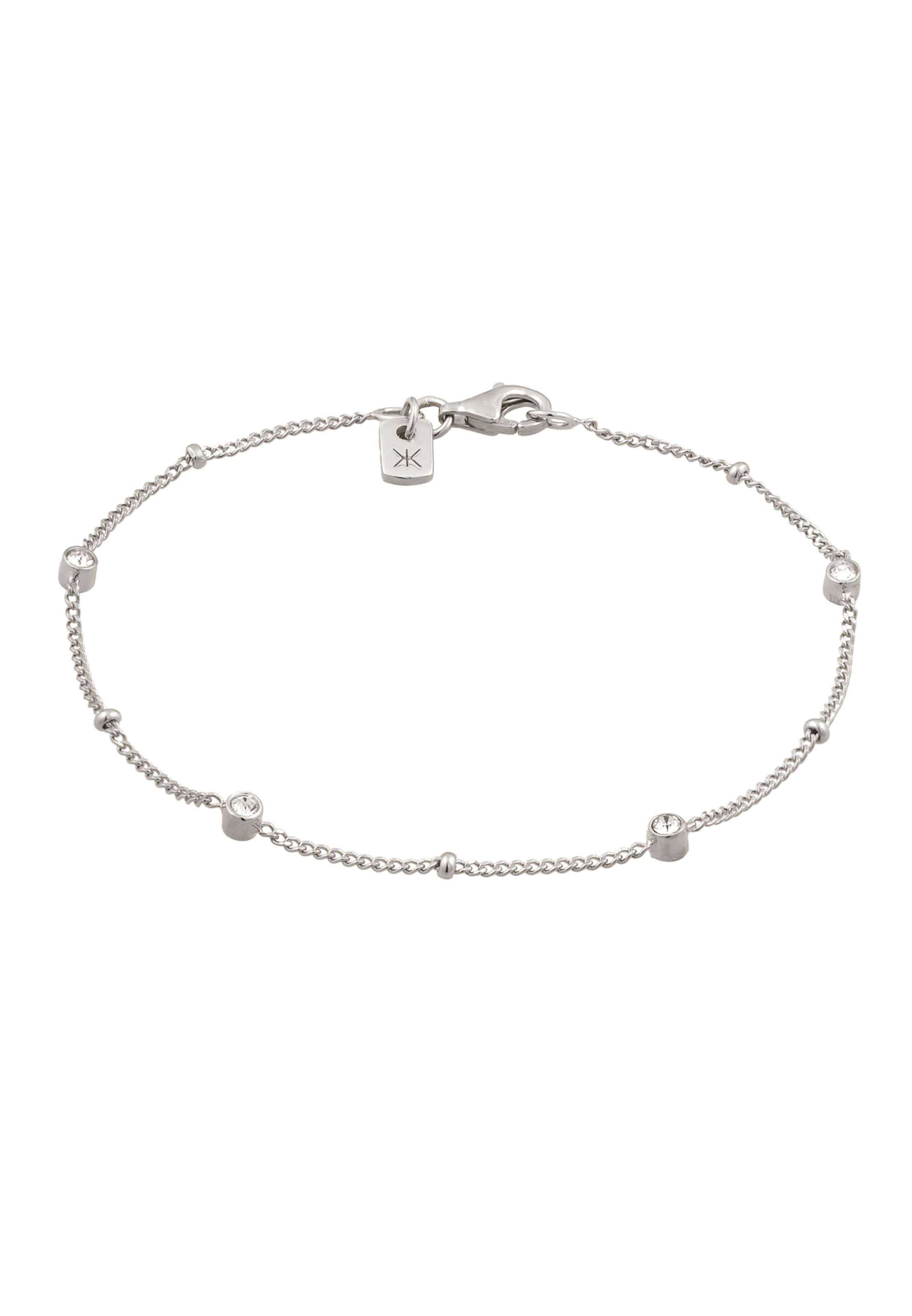KUZZOI Armband 'Solitär' in Zilver: voorkant