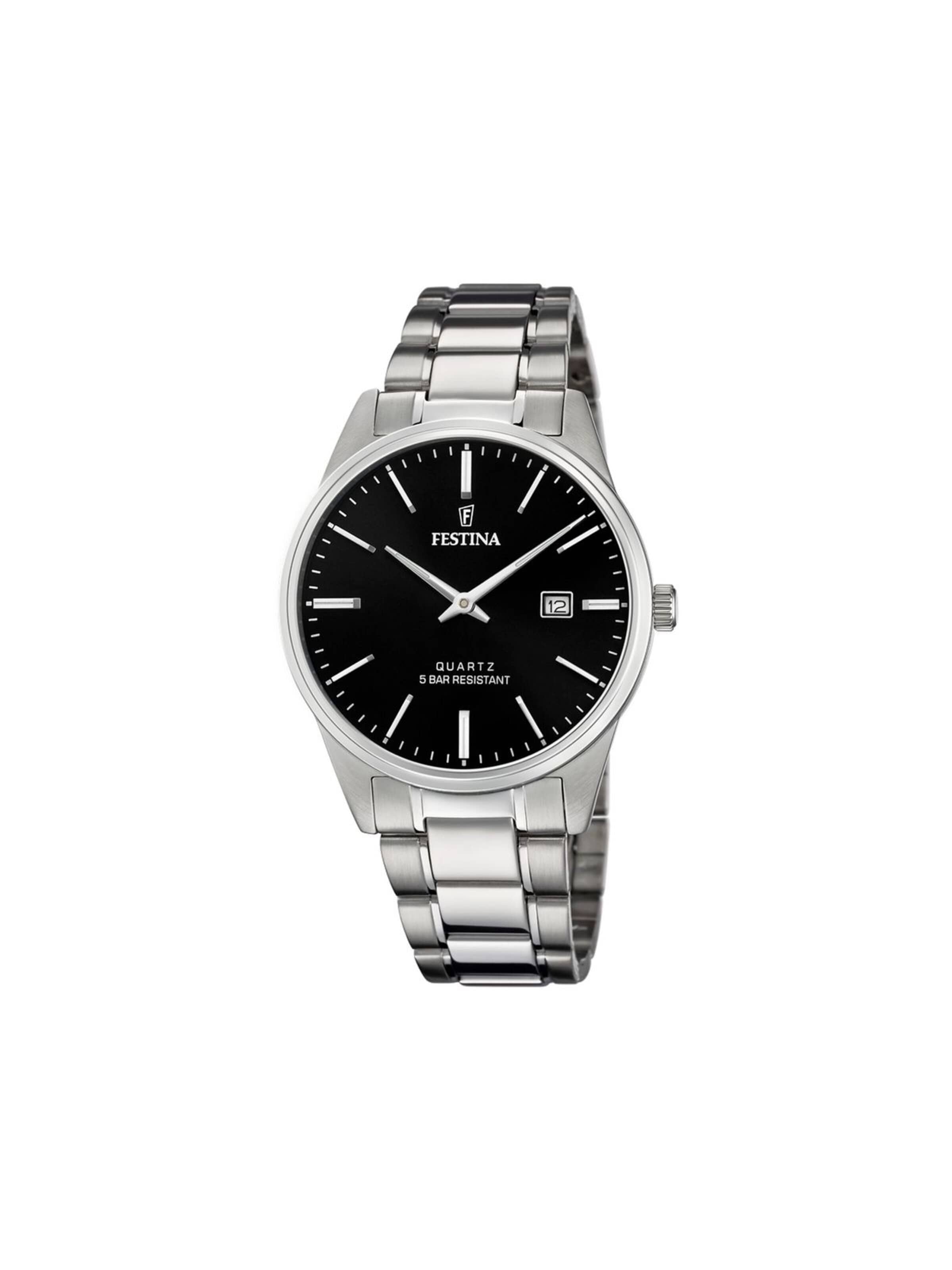 Montre à affichage analogique 'Acero Clasico' FESTINA en noir : devant