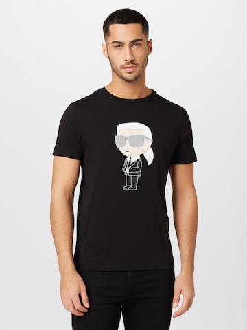 T-Shirt Karl Lagerfeld en noir : devant