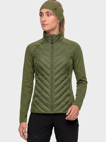 Schöffel Functionele fleece jas in Groen: voorkant