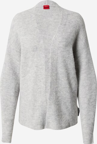 HUGO Knit Cardigan in Grey: front