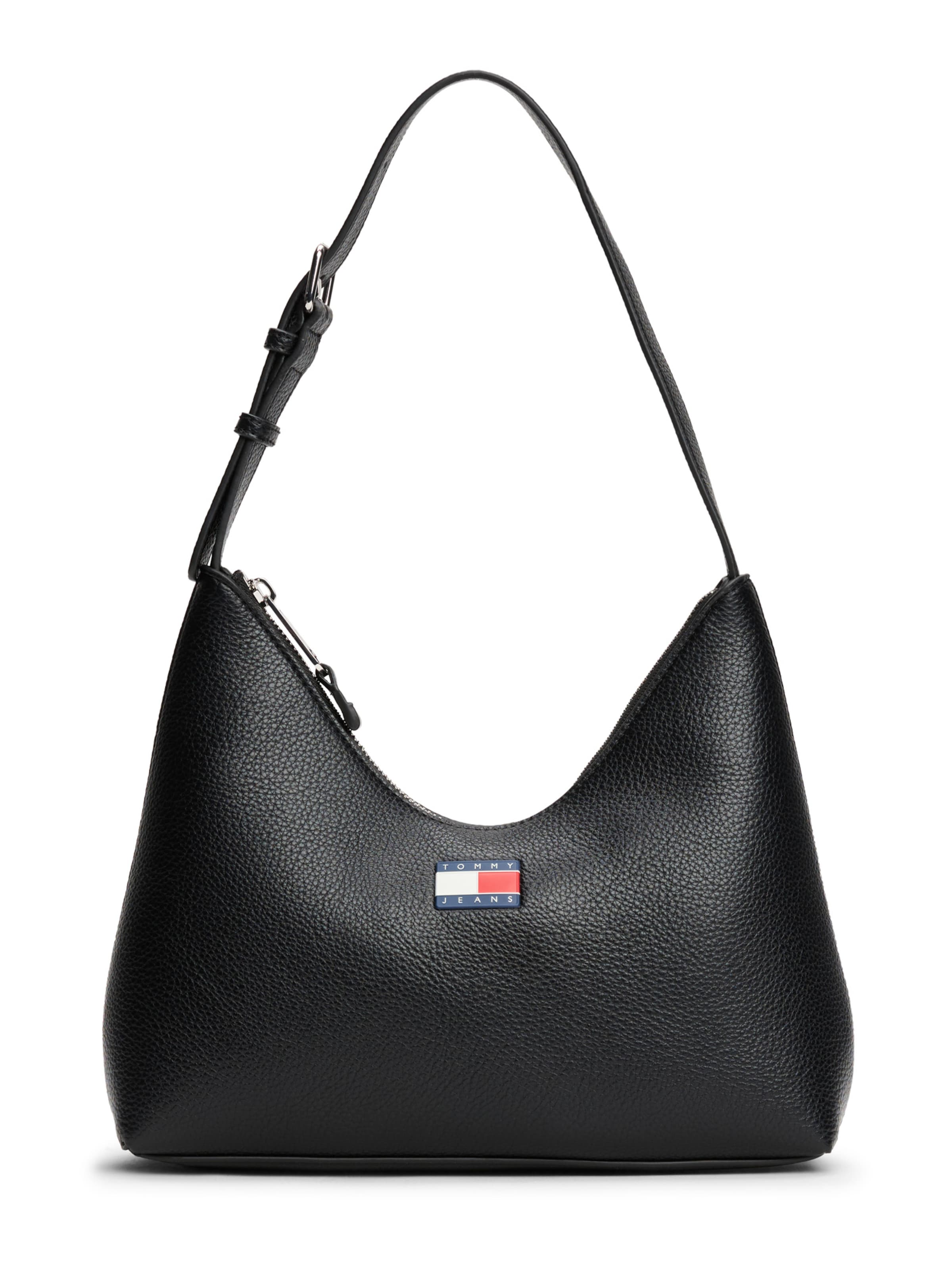 Tommy Jeans Τσάντα ώμου 'Must' σε μαύρο: μπροστά