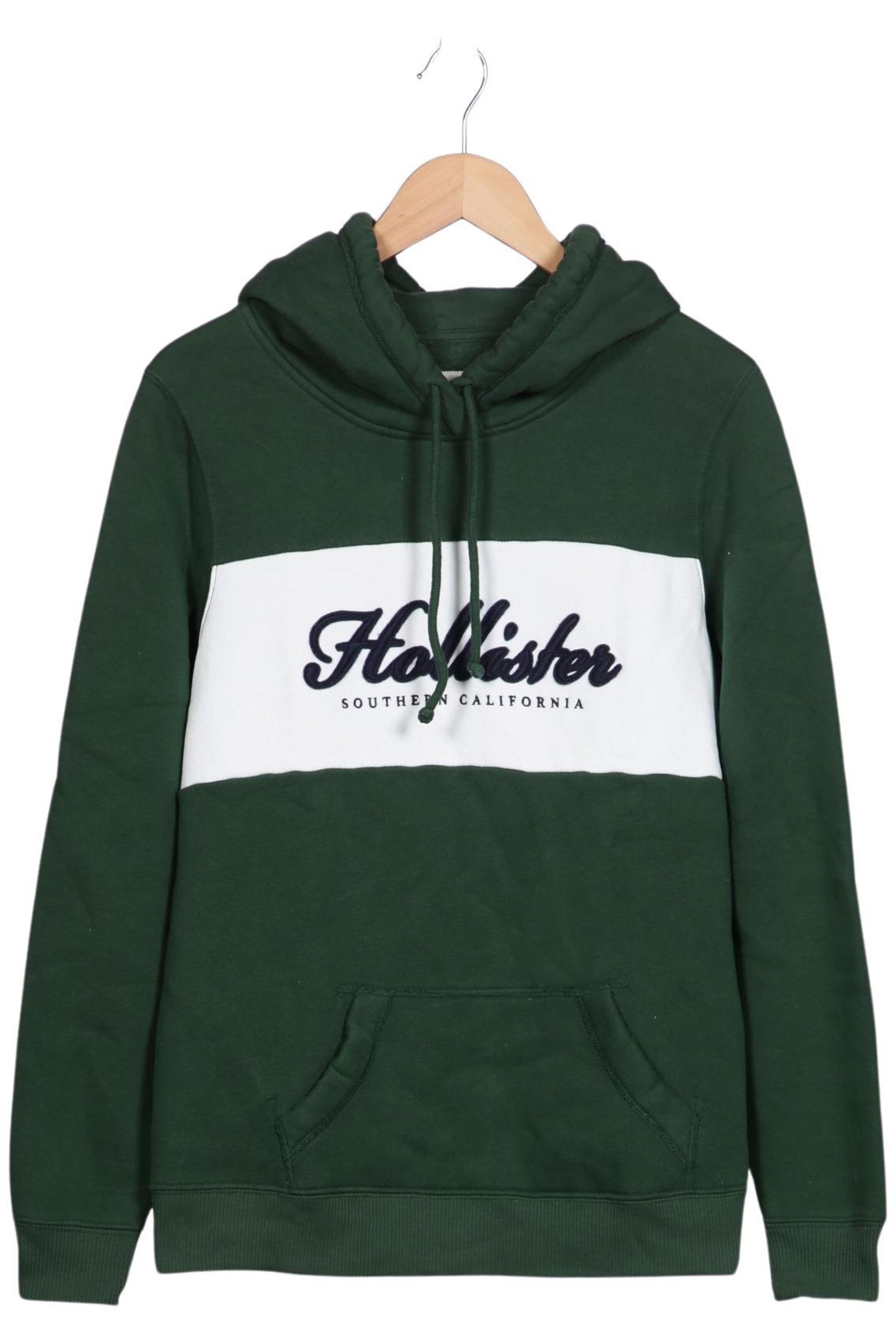HOLLISTER Sweatshirt & Zip-Up Hoodie in L in Green: front
