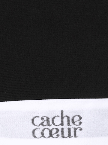 Cache Cœur - Soutien Bustier Soutien 'LIFE' em preto