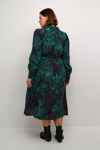 KAFFE CURVE Blusenkleid 'Mina' in Schwarz