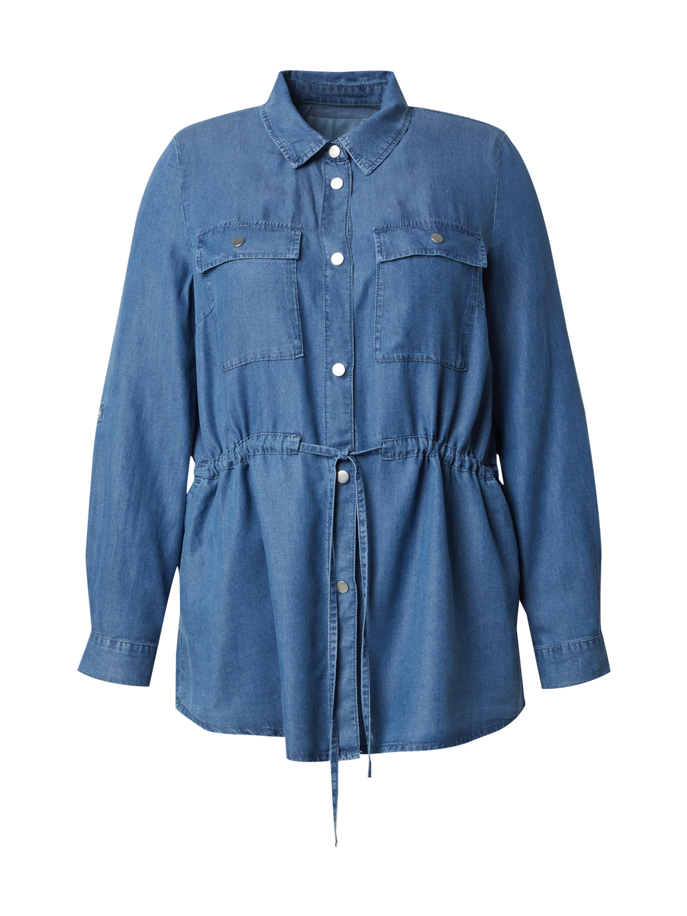 Giacca di mezza stagione 'CARCHARIS' di ONLY Carmakoma in blu: frontale