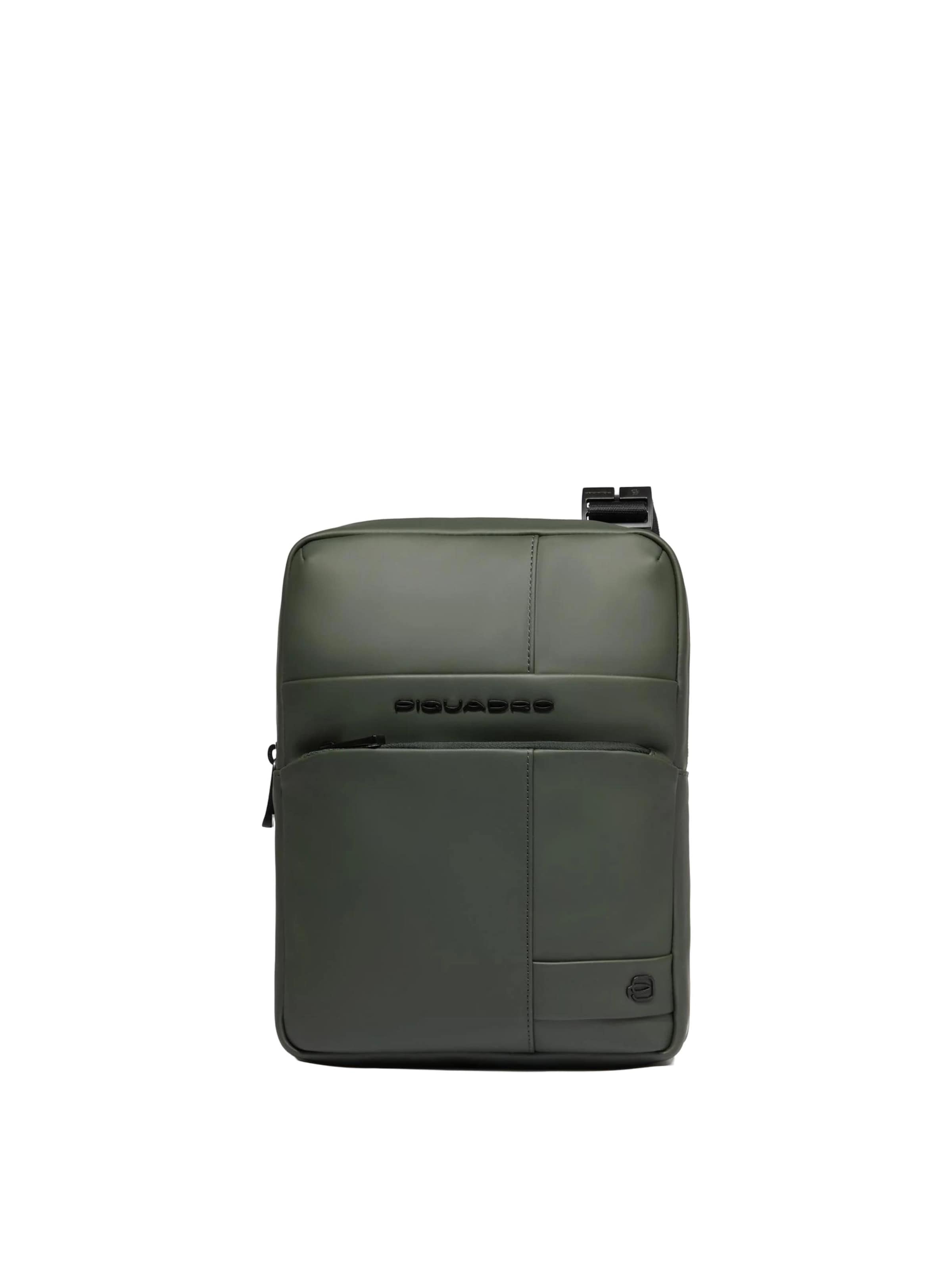 Piquadro - Bolso de hombro en verde: frente