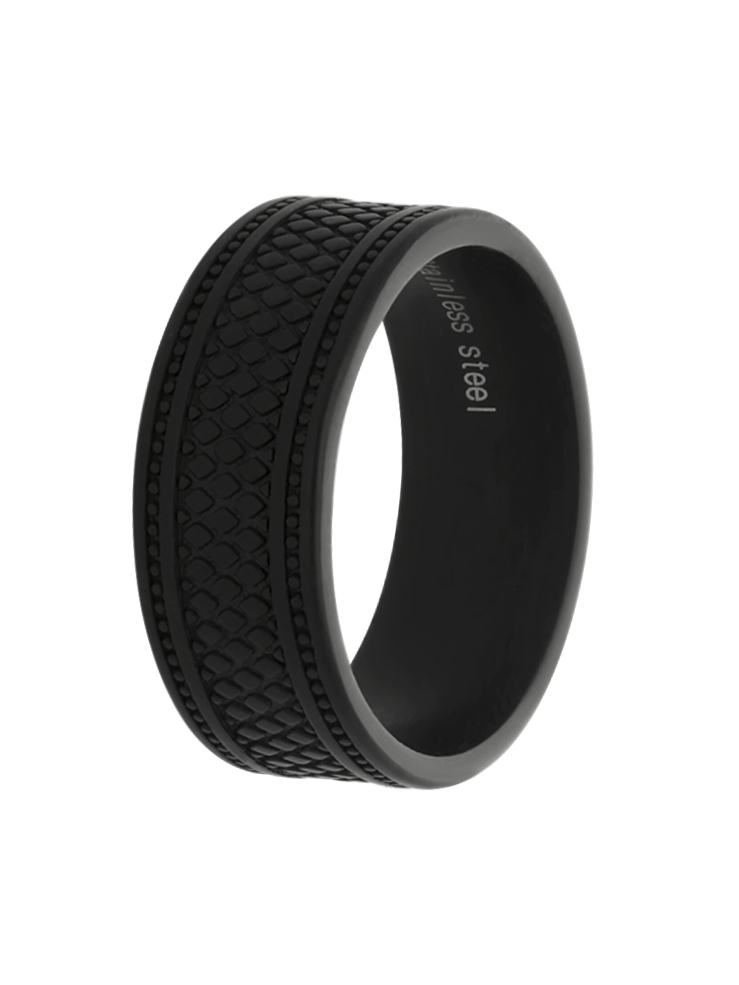 Lucardi Ring in Zwart: voorkant