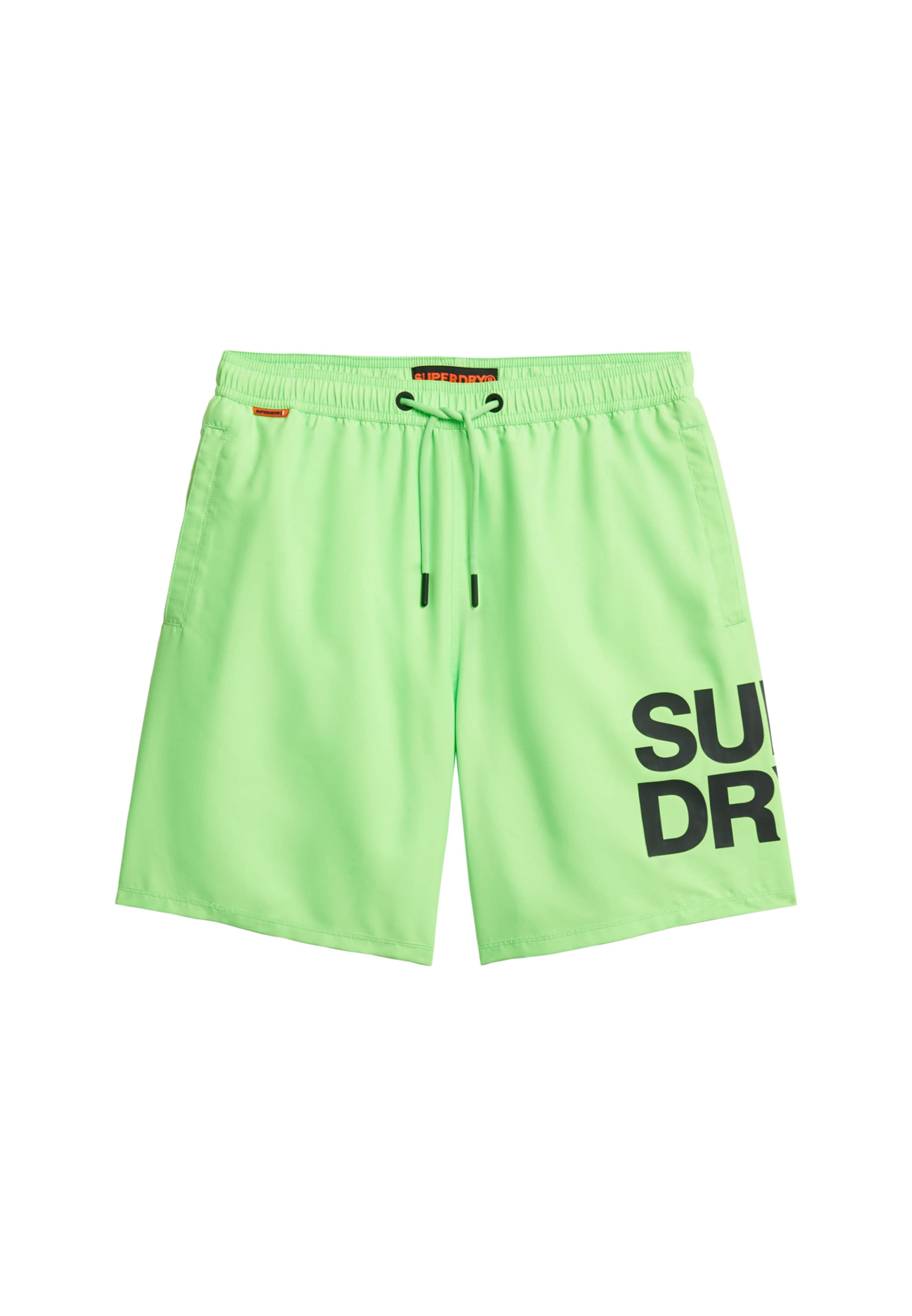 Shorts de bain Superdry en vert : devant