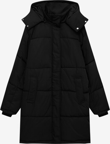 Manteau d’hiver Pull&Bear en noir : devant